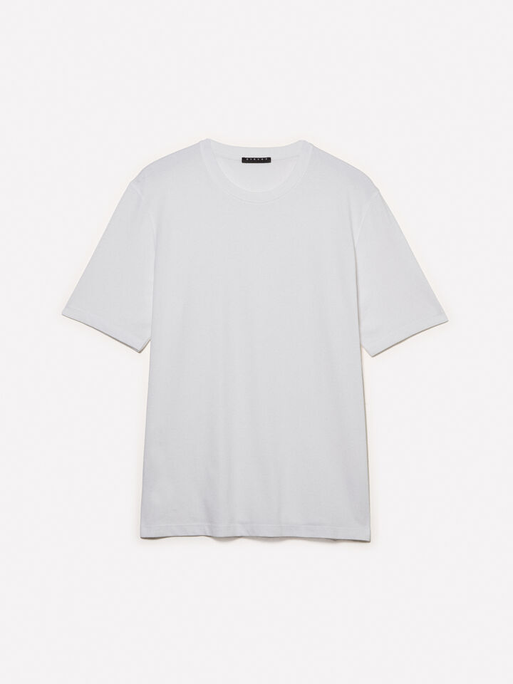 White regular fit short sleeve t-shirt - men's short sleeve t-shirts - White | Sisley image number 5